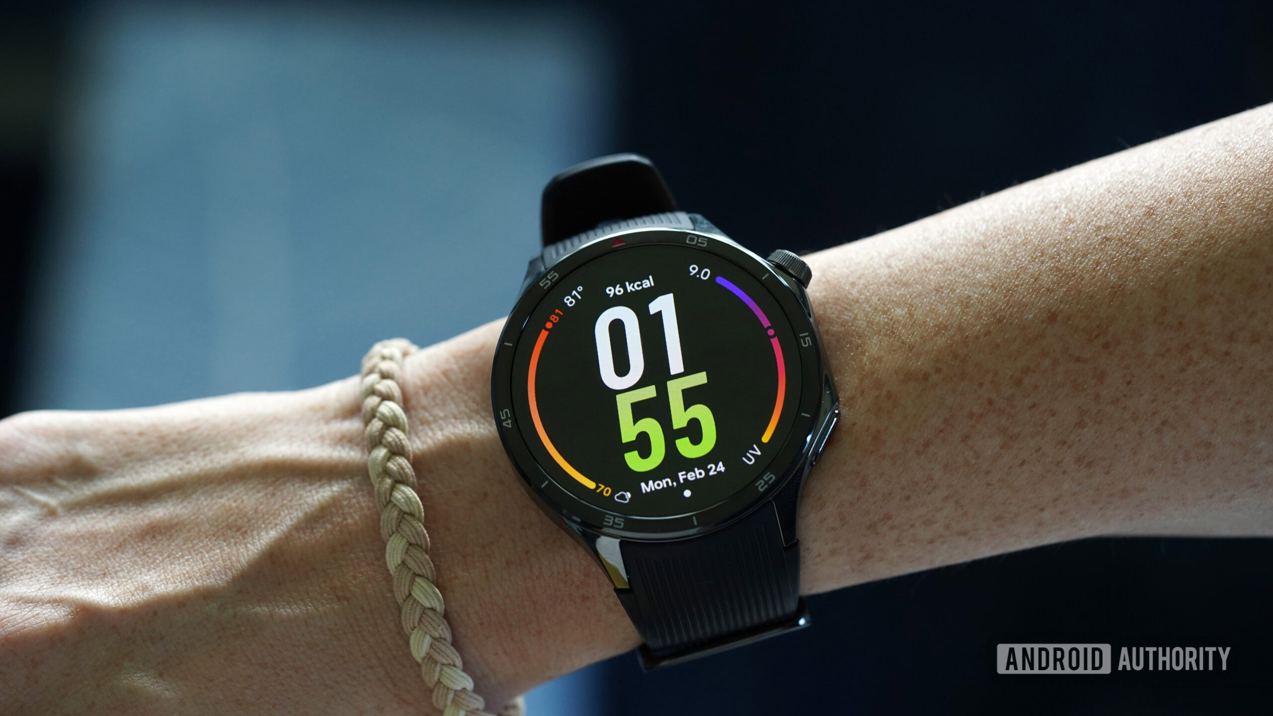 OnePlus Watch 3 Watch Face A OnePlus Watch 3 displays a users watch face.